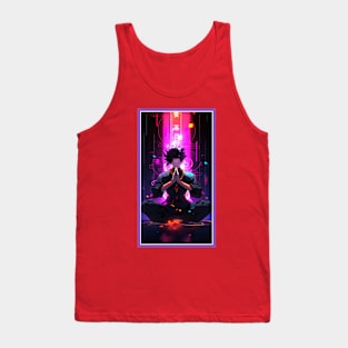 Anime Hero Meditation | Special Anime Artwork | Anime Power Energy Meditation |  Manga Anime Art Tank Top